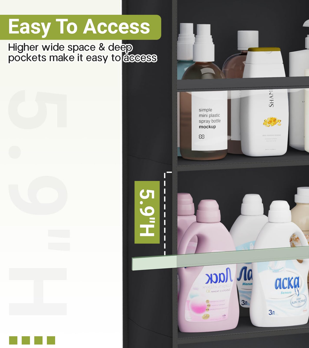 AOODA multipurpose door organizer for nursery, bathroom, pantry and more.