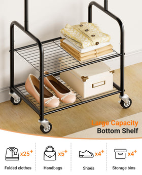 AOODA rack bottom shelves, shoe storage capacity demonstrated
