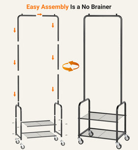 AOODA rack in a dorm room, versatile garment storage solution