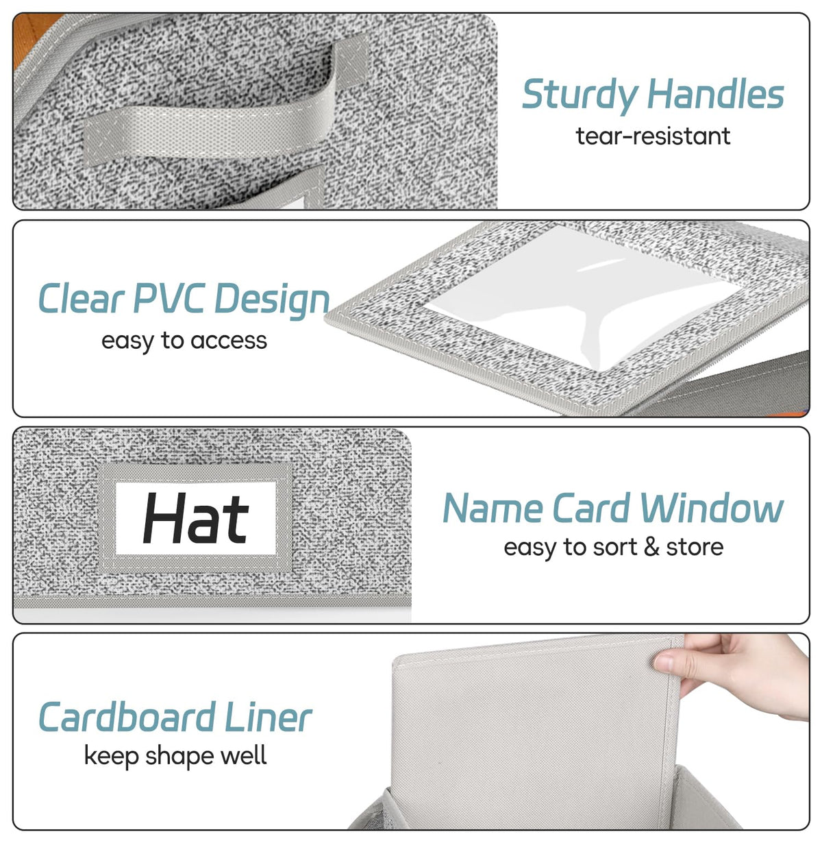AOODA stackable hat boxes usable in closet or living space