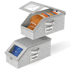 AOODA stackable hat storage with clear front for quick cap access