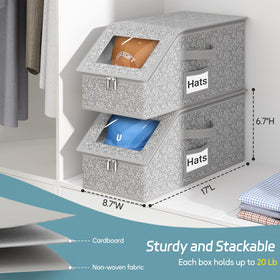 AOODA hat box with stackable base prevents tipping and saves space