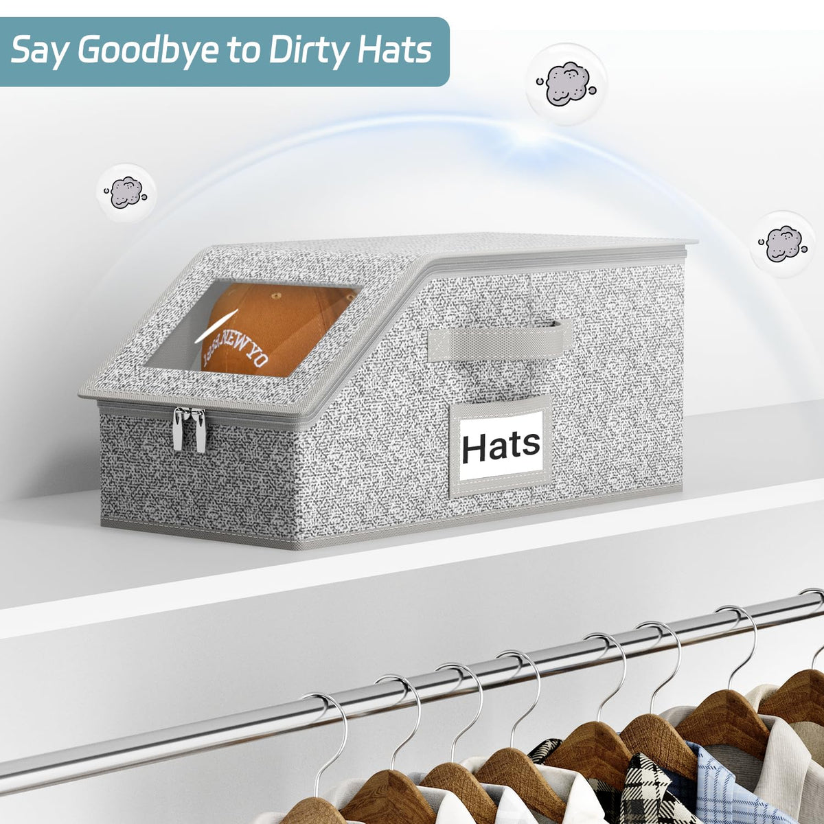 AOODA organizer isolates dust, keeping hats clean and ready to wear