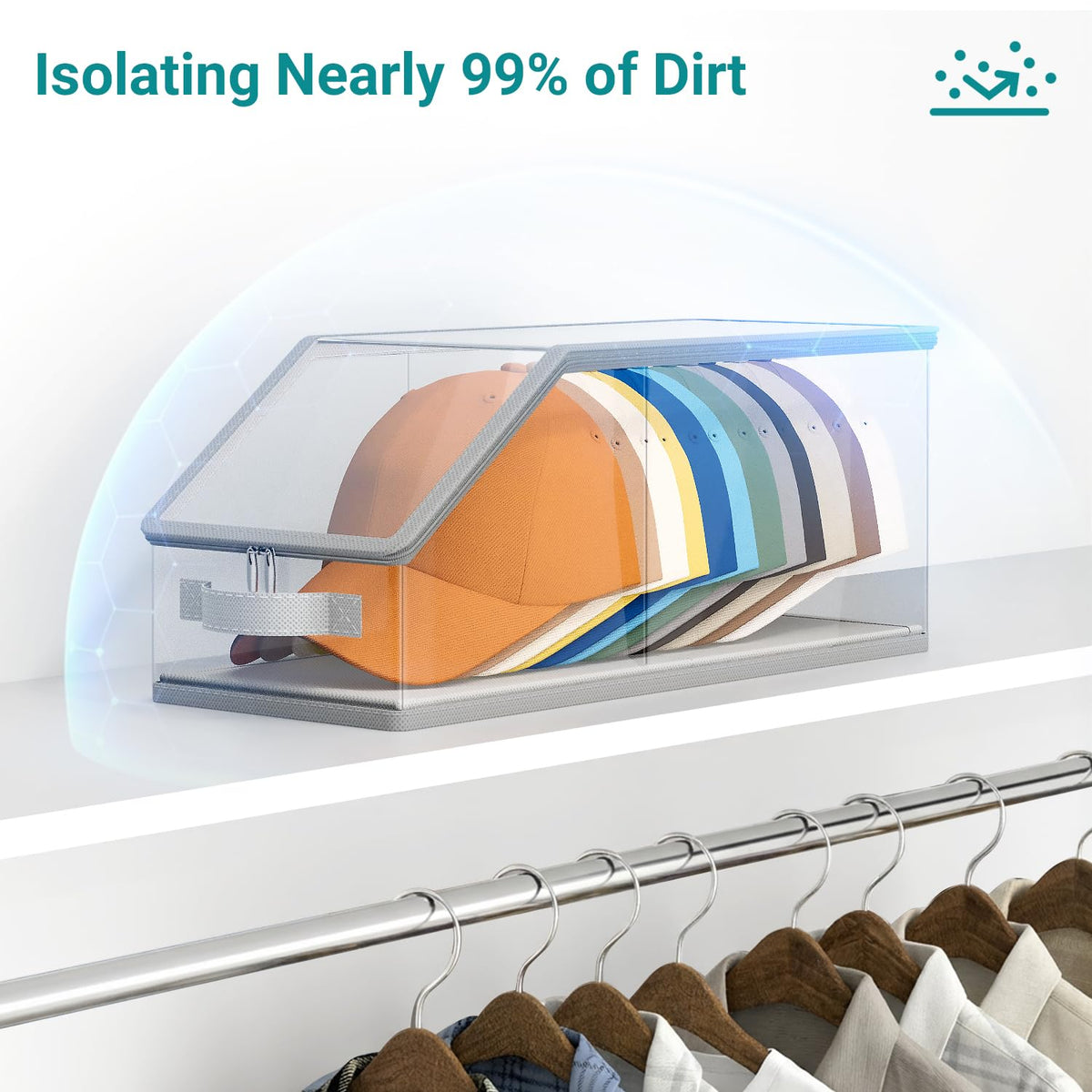 AOODA top-shelf friendly design frees closet space with vertical stacking
