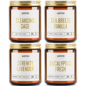 AOOVOO 4pc scented candle set in a gift box for elegant home fragrance