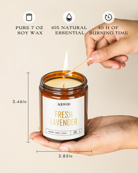 AOOVOO Sea Breeze Vanilla candle jar for warm, inviting ambiance