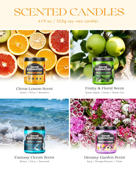 AOOVOO citrus lemon-scent candle brightening the kitchen area.