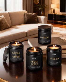 AOOVOO Cologne candle close-up emphasizing modern, crisp fragrance.