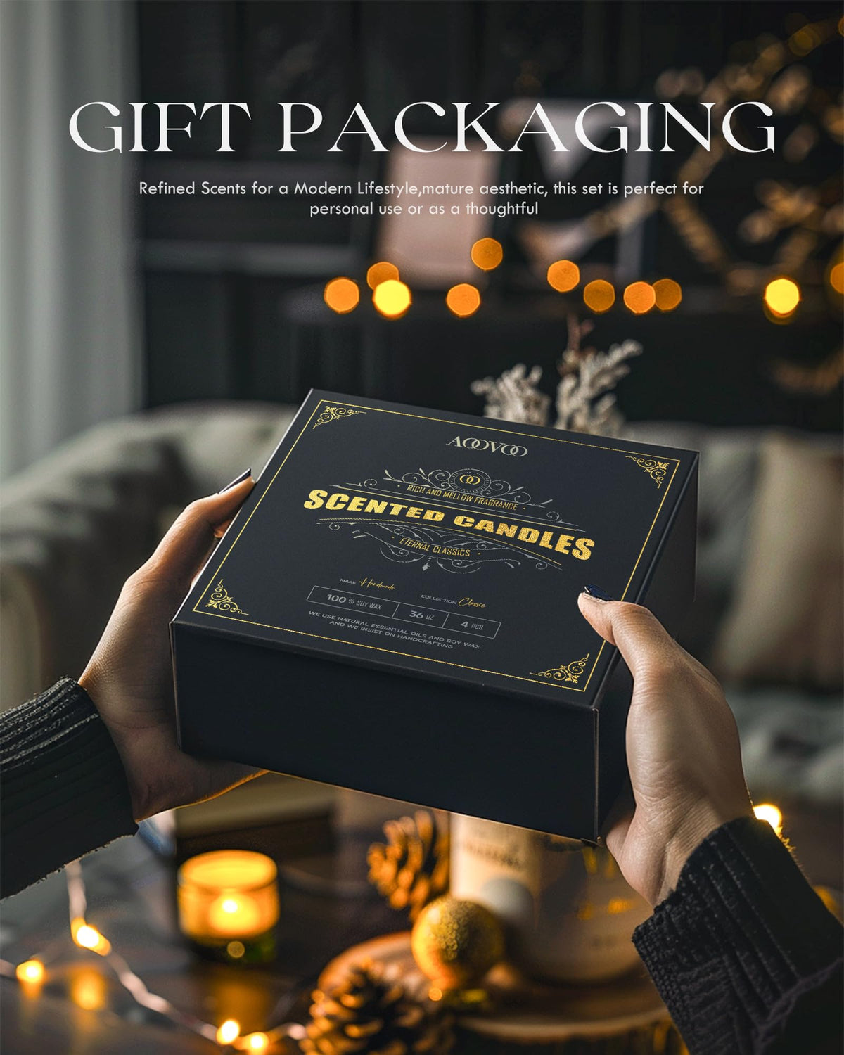 Long burn time AOOVOO set delivers up to 200+ hours of fragrance