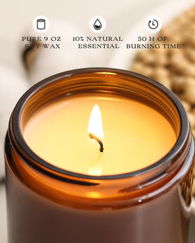 AOOVOO Sea Breeze Vanilla candle jar blends vanilla with ocean notes for coziness