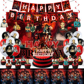 Aorsewynn Stranger banner sets the party mood for a themed birthday party