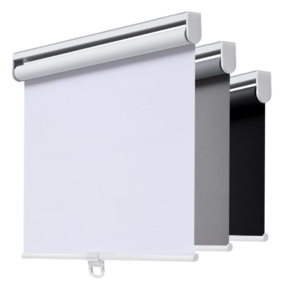 AOSKY cordless roller shade assembly demonstrates quick setup for safe, kid-friendly window coverage.