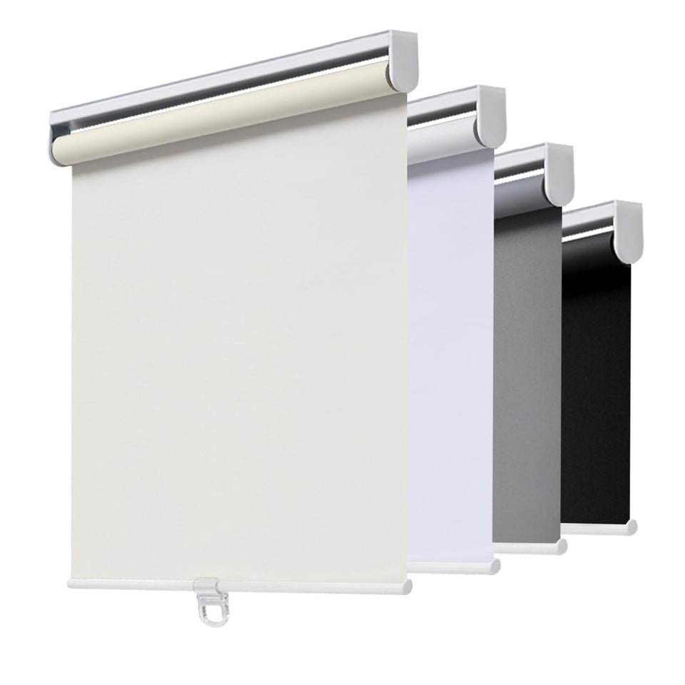 AOSKY cordless roller shade Ivory on a large window for a modern look.