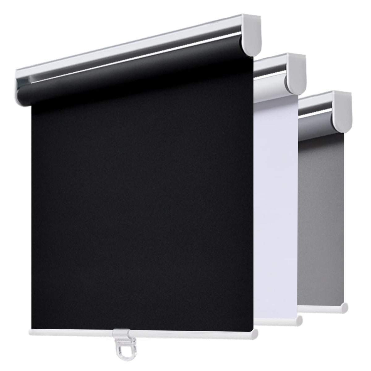 AOSKY cordless blackout roller shades closed for full room darkening and privacy