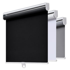 AOSKY cordless blackout roller shades closed for full room darkening and privacy