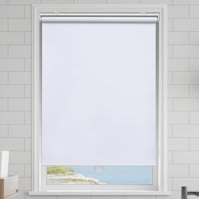 AOSKY cordless roller shade on window blocks light for a darker room.