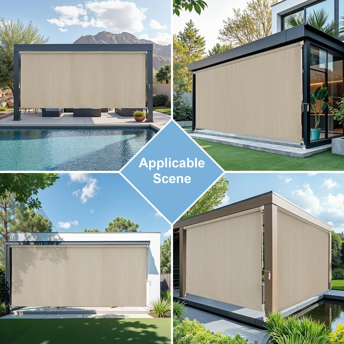 AOSKY shade with included hardware simplifies DIY installation