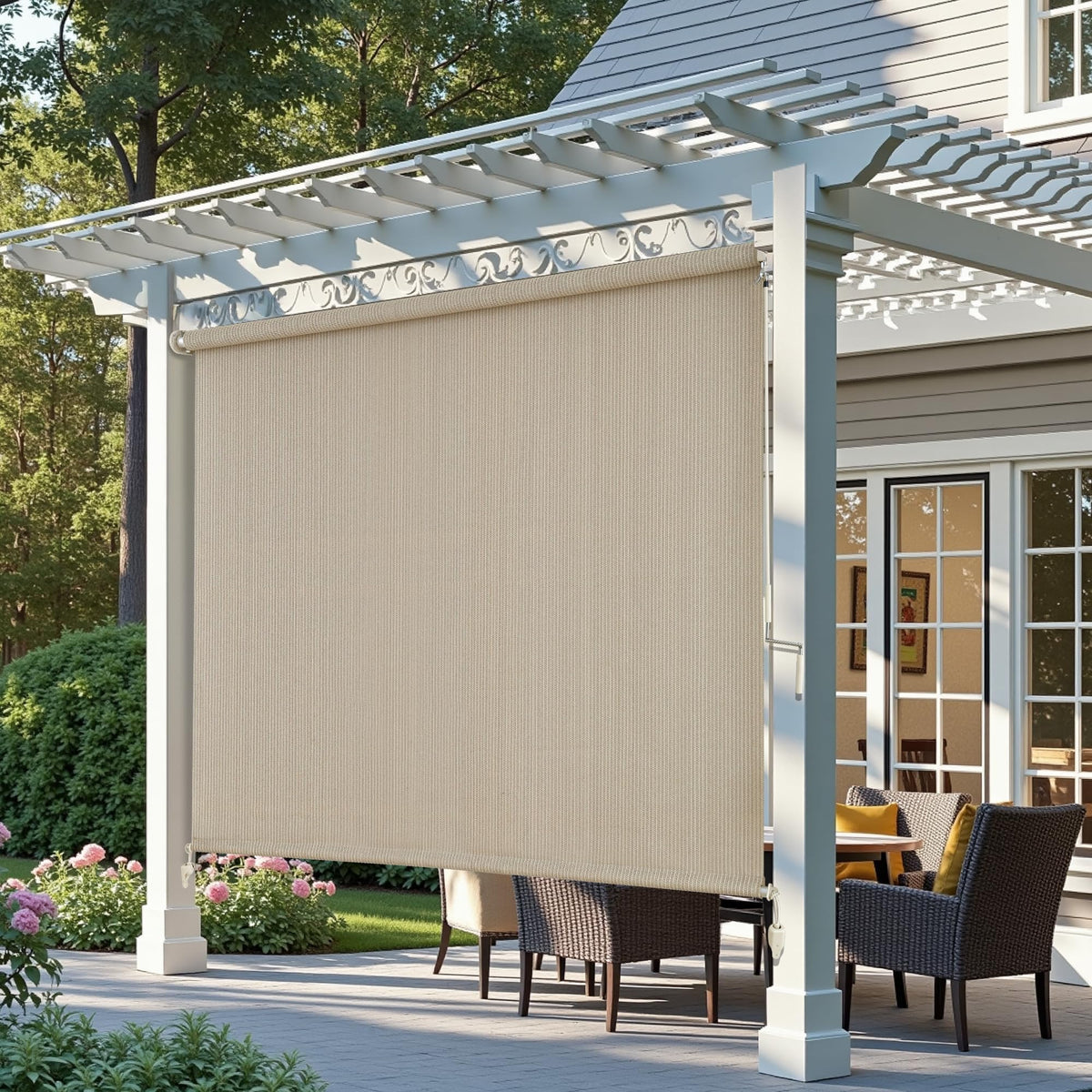 AOSKY shade fabric highlights breathable light-filtering material for comfort