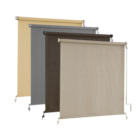AOSKY sun shades on outdoor patio show cordless operation for safe shade control