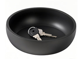 Aotea Crafts concrete key bowl charcoal top view ideal for organized keys