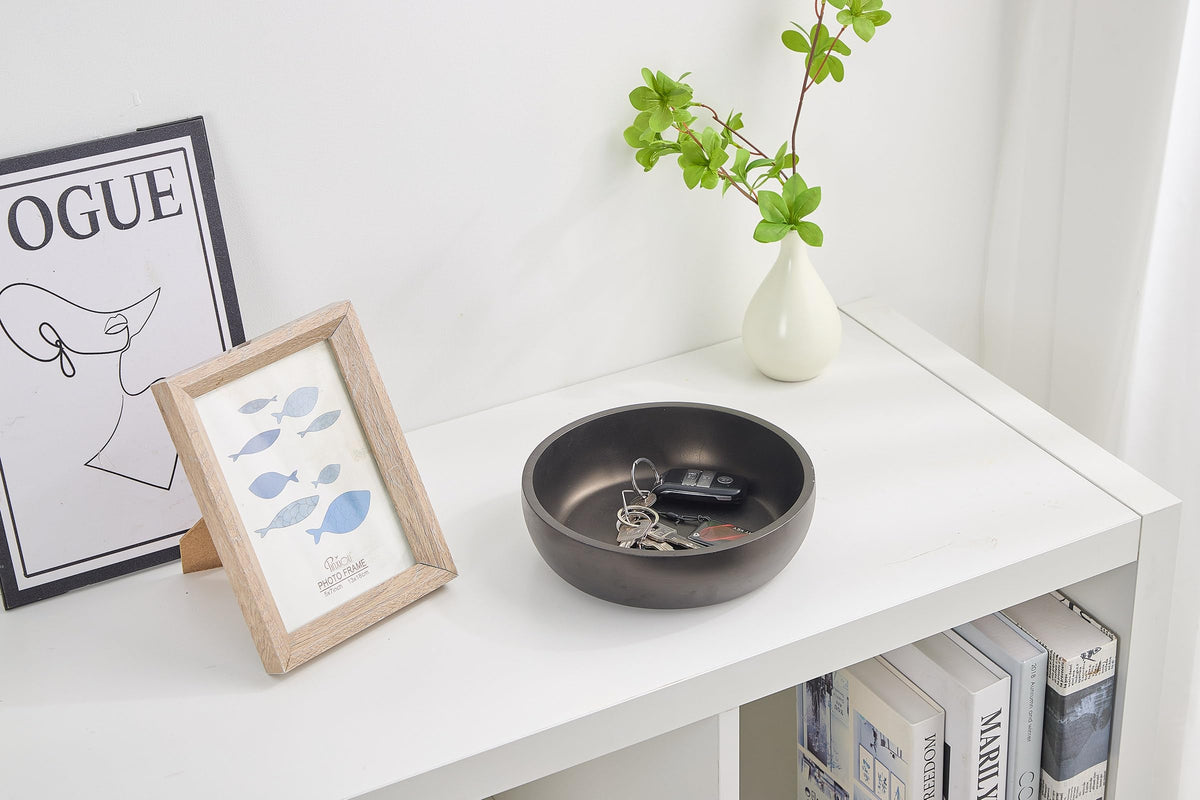 Aotea Crafts concrete key bowl on entryway table as decorative piece