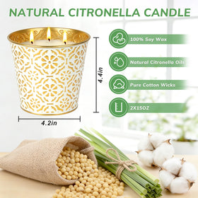 AOTOIE gold decorative candle bucket adds stylish outdoor decor.