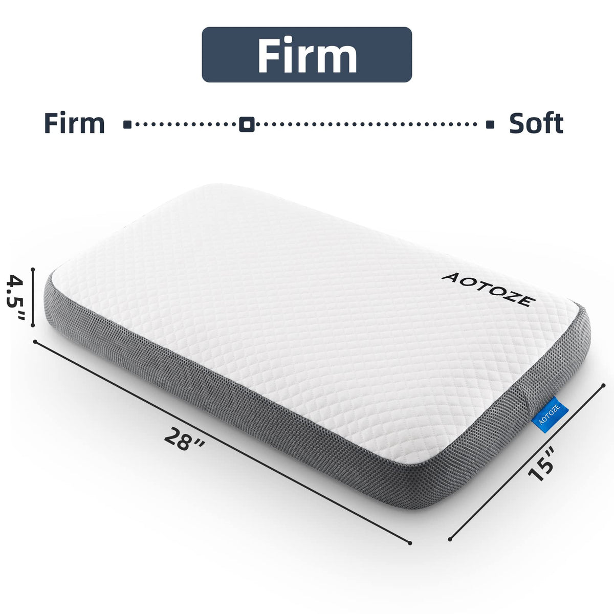 AOTOZE breathable-pillow-ventilation side view demonstrates airflow for dry nights