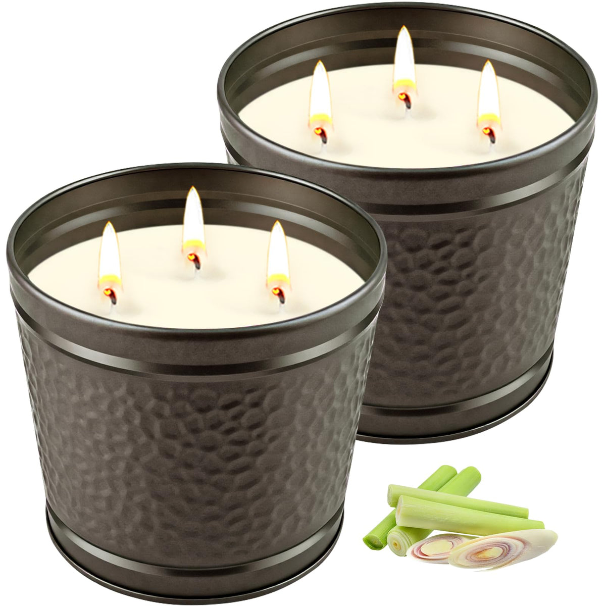 Aottom citronella candle outdoor with lid creates tranquil patio ambiance.