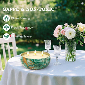 Aottom 14oz soy wax citronella candle lemongrass scent close-up
