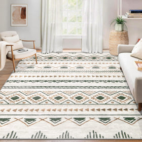 Aoyaomi 8x10 rug on floor demonstrating wide coverage in a living space.