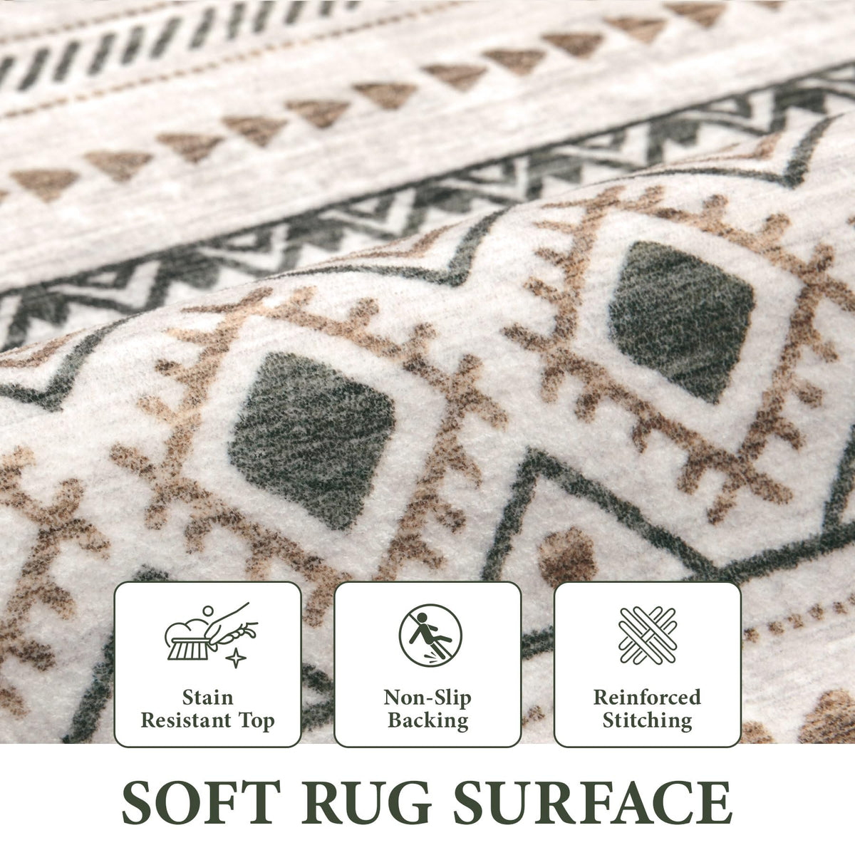 Aoyaomi soft-pile close-up of the 8x10 rug for barefoot comfort.