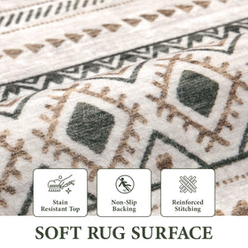 Aoyaomi soft-pile close-up of the 8x10 rug for barefoot comfort.