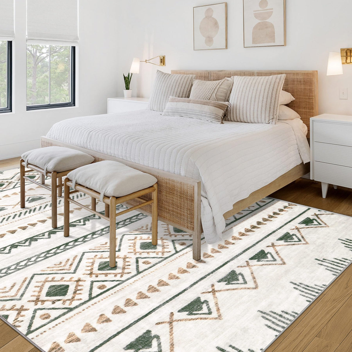 Aoyaomi soft low pile rug 6x9 feels plush under bare feet.