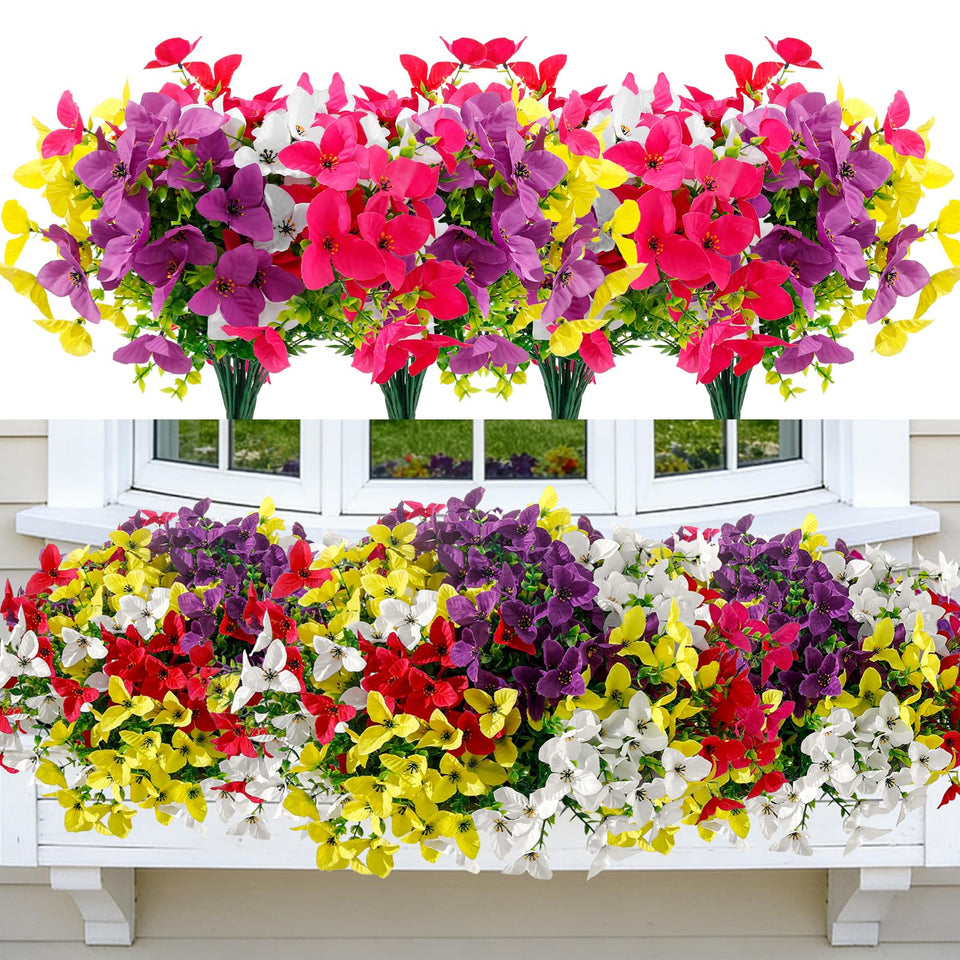 Apeair 24 bundles outdoor flowers create colorful porch display