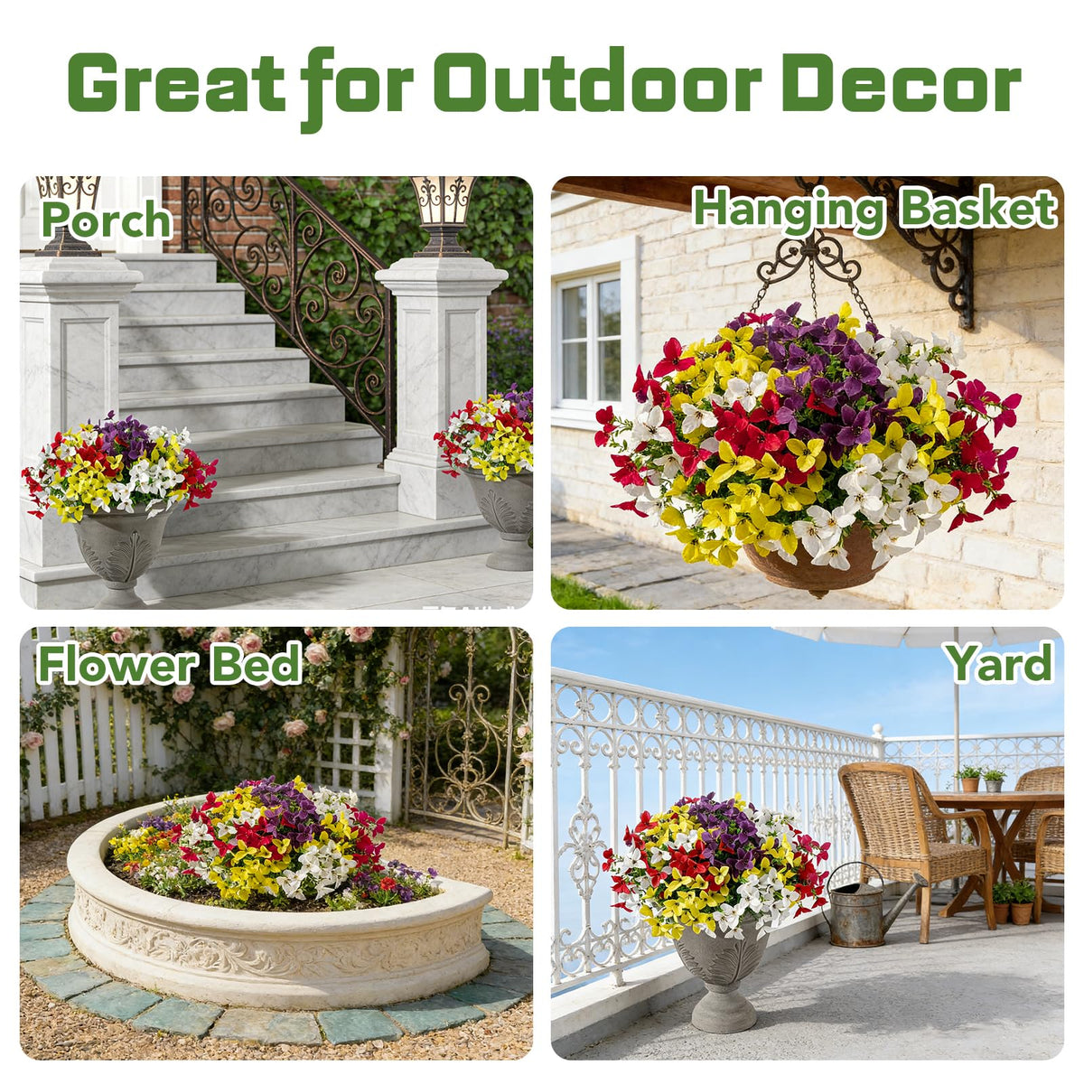Apeair eco friendly PE material flowers with lifelike petals