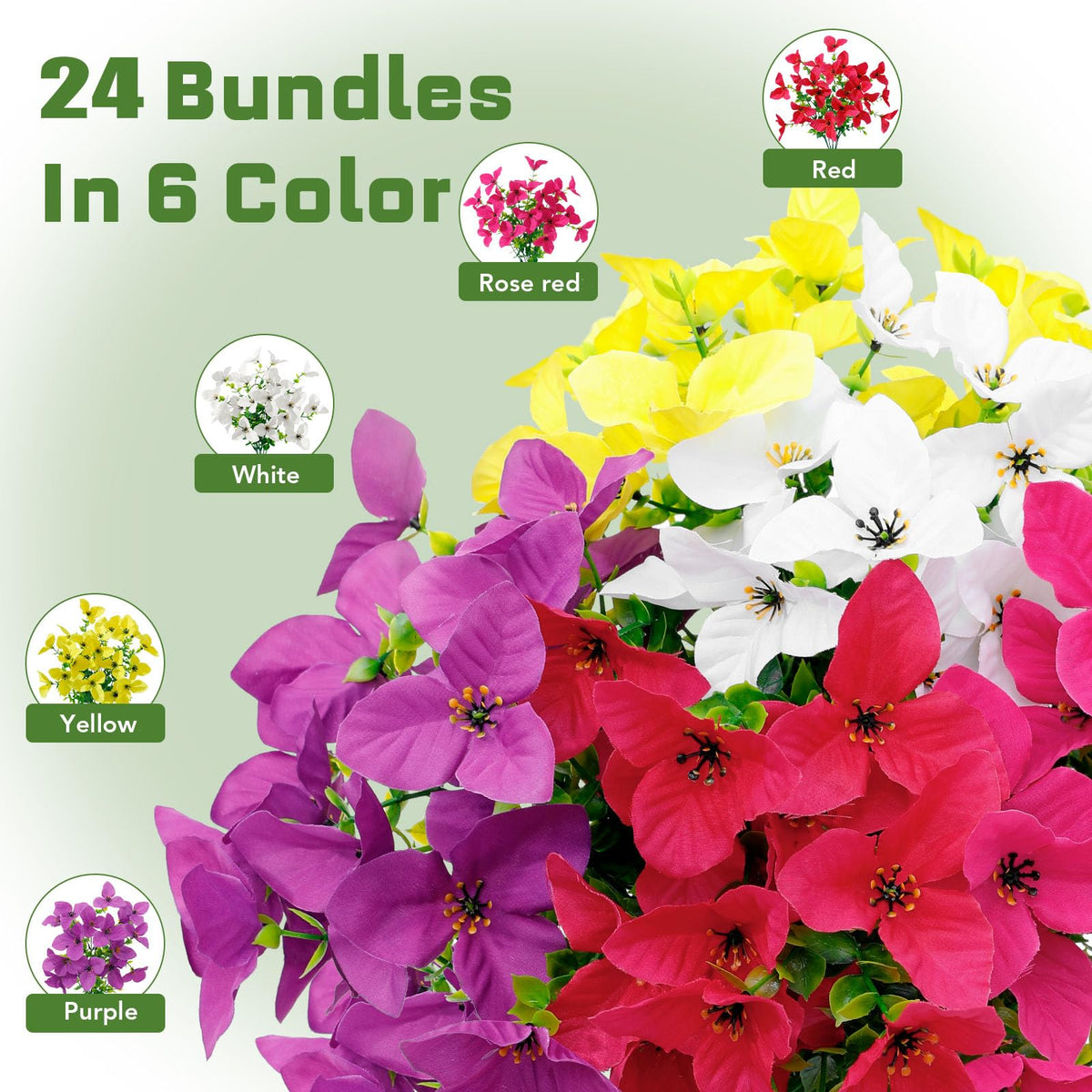Apeair UV resistant fake flowers keep backyard colors vibrant