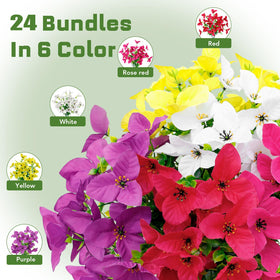 Apeair UV resistant fake flowers keep backyard colors vibrant