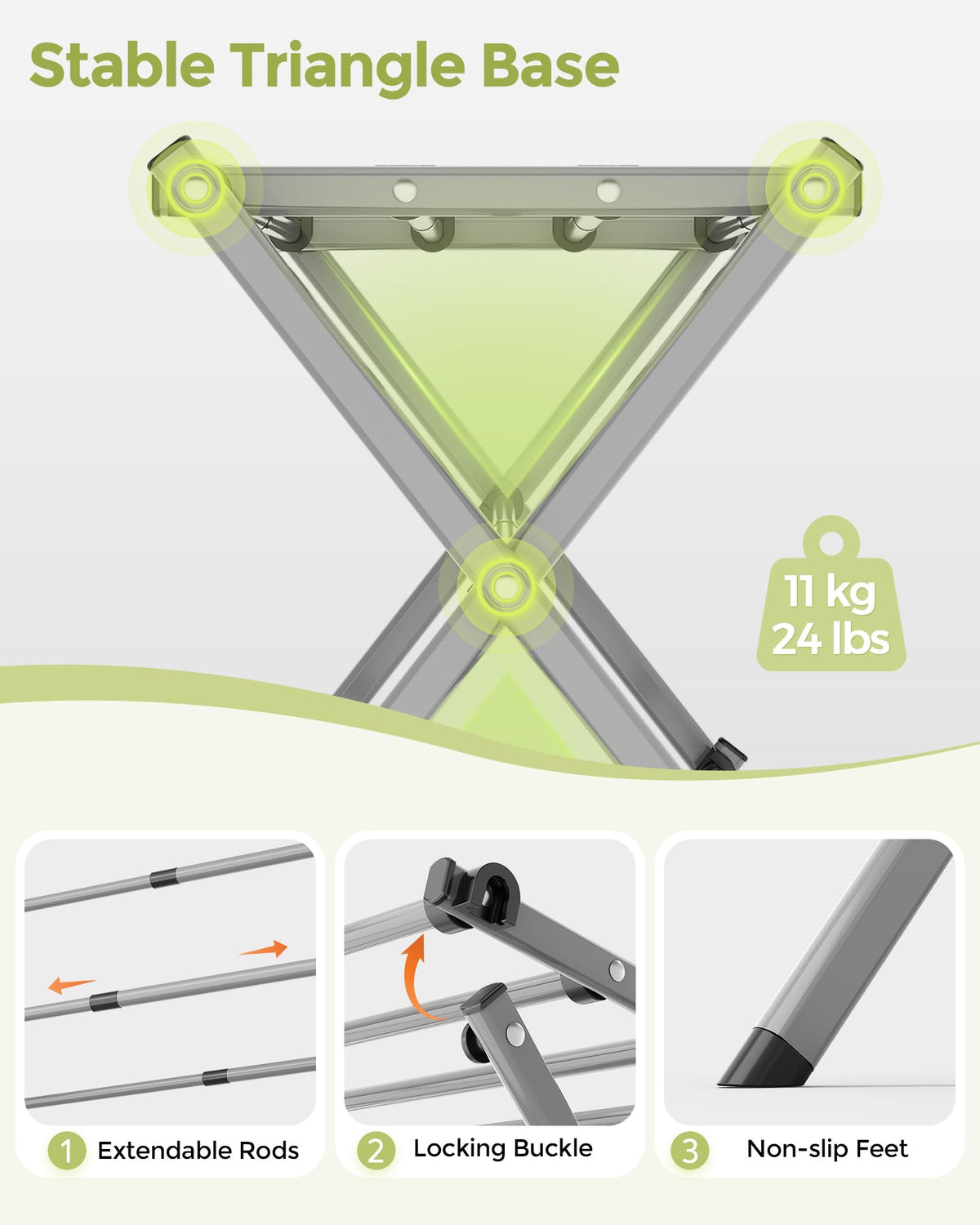 APEXCHASER rack handles delicate fabrics gently.