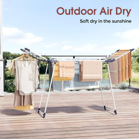 APEXCHASER drying rack easily movable for versatile locations
