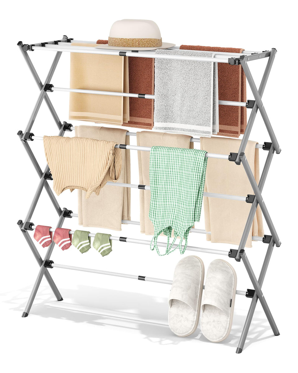 APEXCHASER drying rack extended-space design for air-drying larger loads.