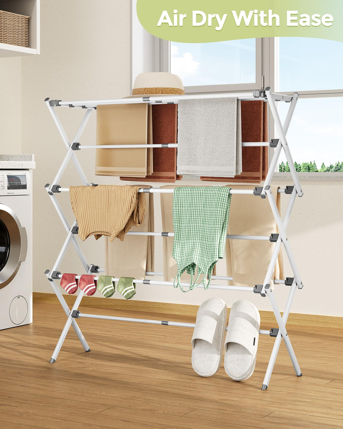 APEXCHASER lightweight metal rack is easy to move and assemble