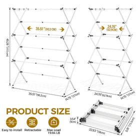 APEXCHASER drying rack metal-frame close-up for sturdy support.