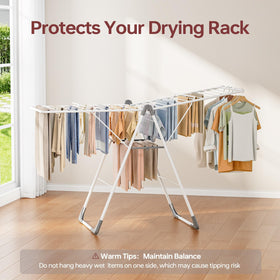 APEXCHASER 32-rods layout provides ample hanging space for family laundry.