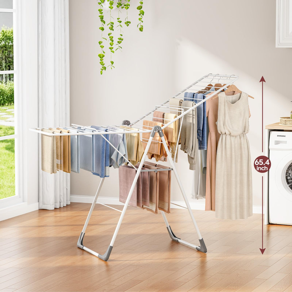 APEXCHASER drying rack suited for indoor and outdoor spaces.