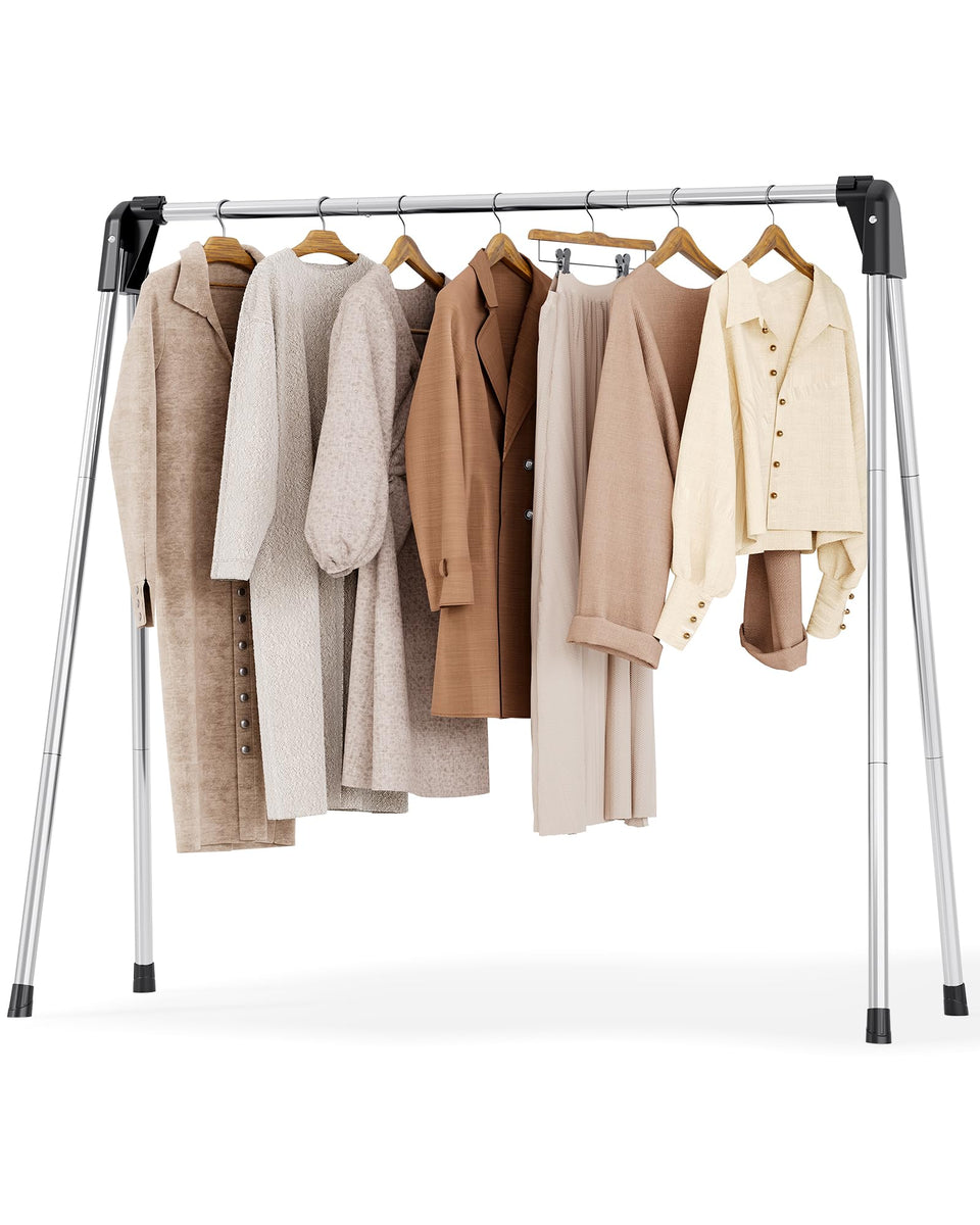 APEXCHASER foldable drying rack, assembled for compact indoor laundry tasks.
