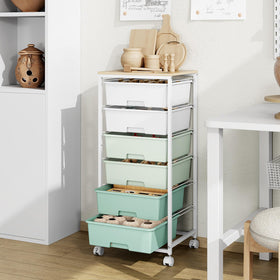 APEXCHASER green rolling cart complements home or studio spaces while storing essentials