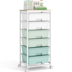 APEXCHASER rolling storage cart with six drawers for organized workshops
