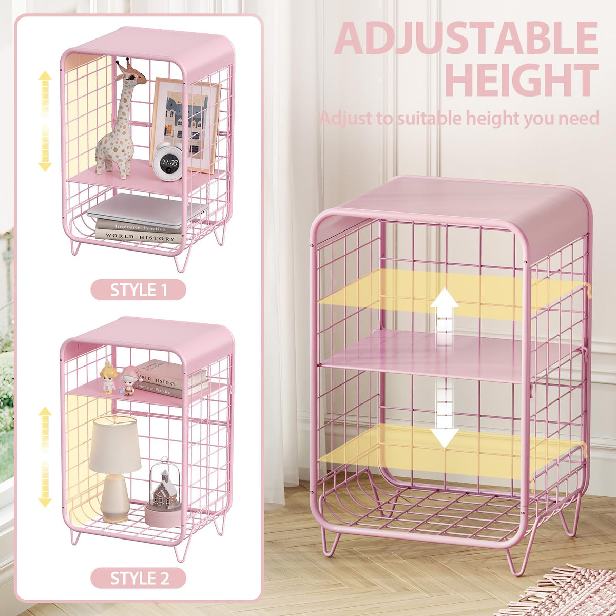 APEXCHASER tool-free assembly nightstand for quick setup.