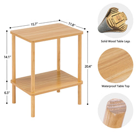Apicizon bedside table with storage shelf to keep essentials organized