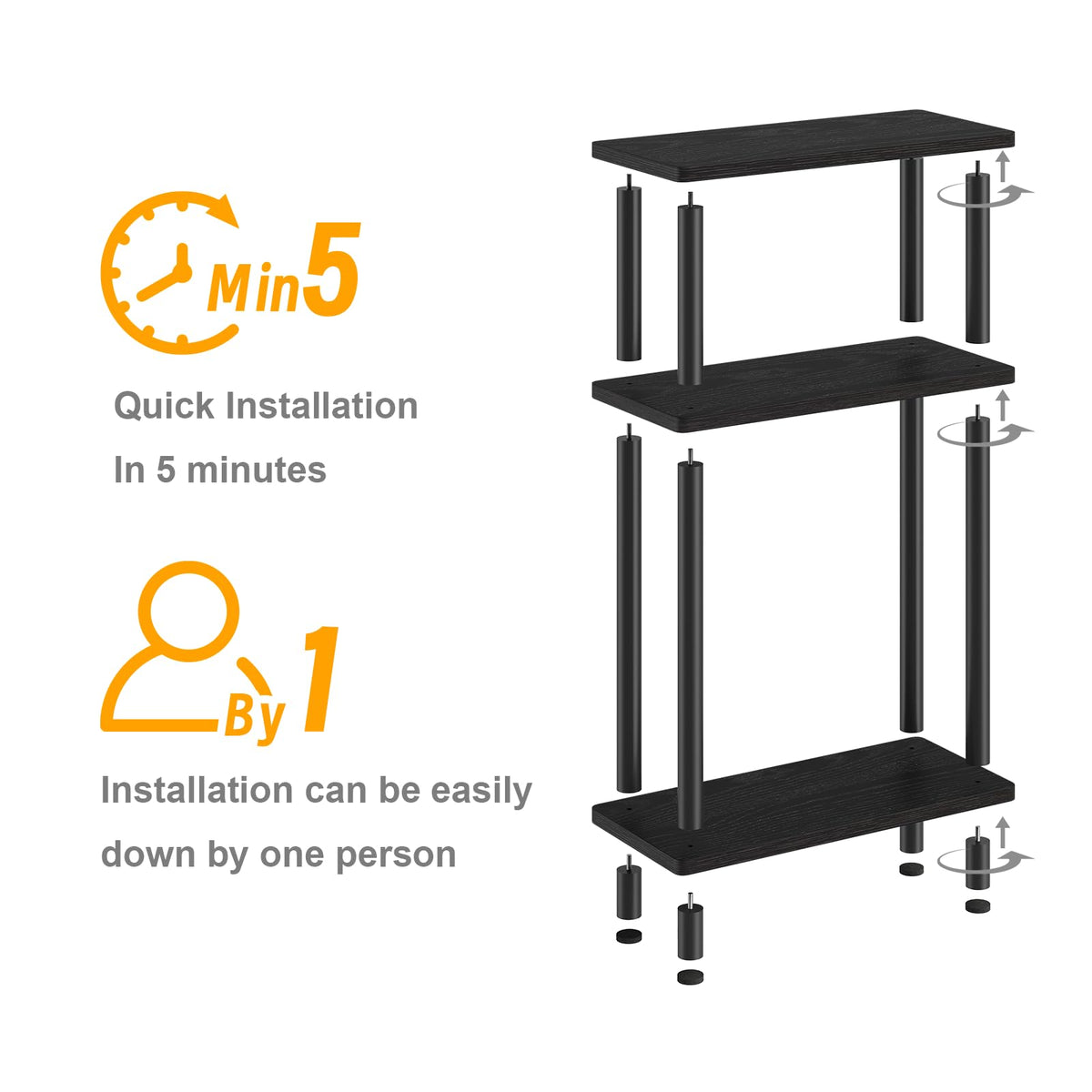 Versatile Apicizon end table for living room, bedroom, or office.